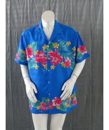 Vintage Hawaiian Shirt - Dual Floral Stripe Pattern by Kalena - Men&#39;s 2XL - $39.00