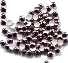 RHINESTUDS Faceted Metal 4mm  Lt. LILAC  hot fix iron on   2 Gross  288 ... - $5.79