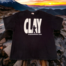 Clay Aiken Tee Mens Pop Star American Idol Shirt Clayton 2003 Black Hane... - $21.95