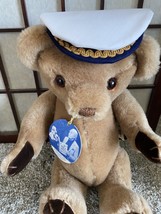 Rare Vintage British Signed 17&quot; House Of Nisbet Captain Bully Teddy Bear - $99.00
