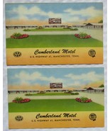 (2) Vintage CUMBERLAND MOTEL, TENNESSEE Linen Postcards - Curteich UNPOSTED - $171.48 MXN