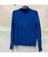 Aqua Cashmere Womens M Electric Blue Turtleneck Long Sleeve Sweater NWT N24 - $1,618.98 MXN