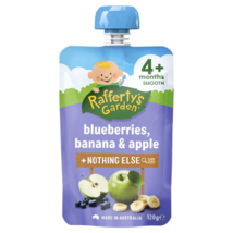 Raffertys Garden 4 Months Blueberry Banana &amp; Apple 120g - £51.52 GBP
