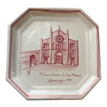 Vintage Octagonal Ceramic Plate – Milano Chiesa di San Marco (1983) - $524.36 MXN