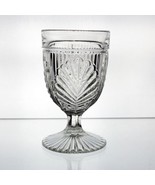 McKee Sprig Egg Cup, Antique c1863 Flint Glass, EAPG Ribbed Palm 4&quot; - £15.63 GBP