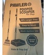 PAWLER Pooper Scooper for Dogs 50% Larger Tray Easy to wash Rake &amp; Tray Set - £24.21 GBP