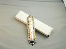 Ornate Sterling Floral Repousse Mezuzah 5.75&quot; Scroll Holder Case - £119.52 GBP