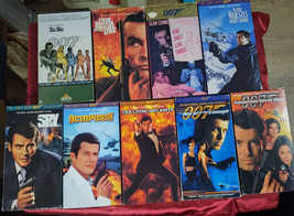 James Bond (Connery, Lazenby, Moore, Dalton, Brosnan) 9 VHS set - £11.40 GBP