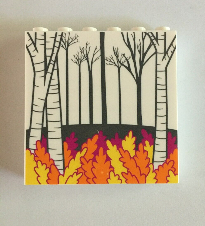 LEGO Panel 1 x 6 x 5 w/Autumn Woodland Decoration  - PN 59349pb168 - New - $3.79