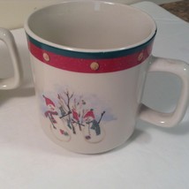 Royal Season Stoneware Snowman Cup Mug Lot of 4  - $14.84