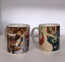 Star Wars Coffee Mug Set Hans Solo Luke Skywalker Darth Vader Boba Fett Set Of 2 - £12.60 GBP