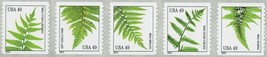 Scott# 4848-4852 - 2014 - 49c Ferns, coil of 5 stamps - £8.80 GBP