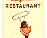 The Chaparral Restaurant Menu 1960&#39;s  I-20 &amp; Texas State Highway 110  - $44.51