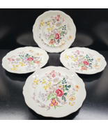 4 Spode Romney Dinner Plates Set Vintage Floral Scallop Copeland England... - €67,50 EUR