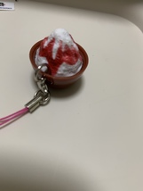 Shaved Ice Mini Mascot Strap Food Sample 26mm Japan - £13.03 GBP