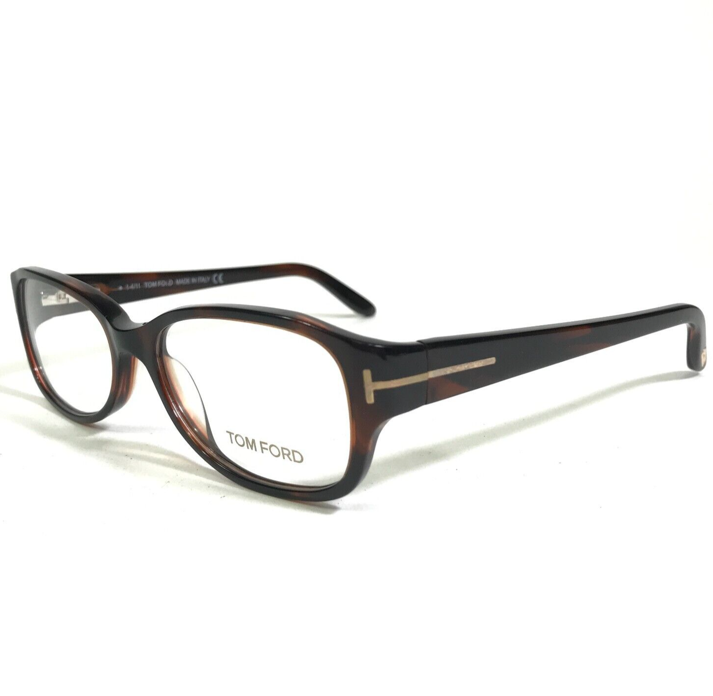 Tom Ford Brille Rahmen TF5143 050 Brown Schildplatt Gold Rechteckig 52-1... - $138.59