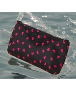 Small Hearts Zipper Makeup Bag Available in Pink, Red or Black - Valenti... - $6.95