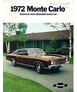 1972 Chevrolet MONTE CARLO sales brochure catalog 72 Chevy - $8.00