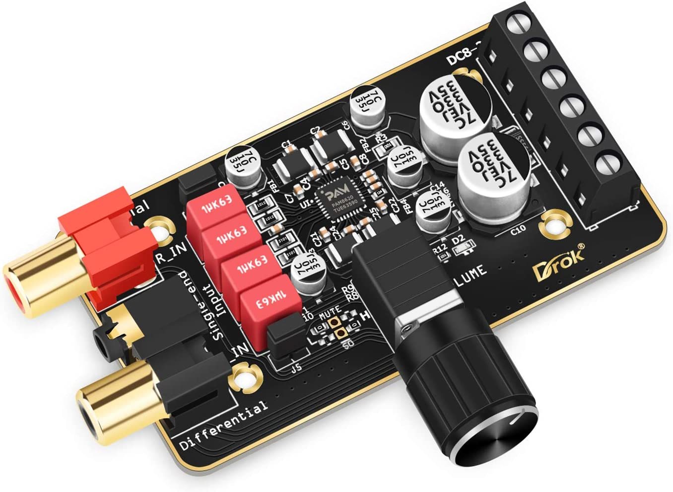 Drok 15W 15W 2Point 0 Dual Channel Audio Amplifier Board Pam8620 Dc 8-26... - $30.96