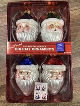 Retired U.S. Postal Service Set of 4 Santa Claus Christmas Ornaments NIB - $11.99