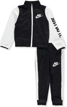 NWT $48 Nike Boys 2-Piece Tracksuit Black White Boys Sz 4 - £26.53 GBP