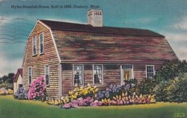 Myles Standish House Duxbury Massachusetts MA 1951 Saugus to Salina Post... - $2.99