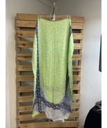 NWT J.Crew Blue Green Floral Viscose Linen Blend Scarf BBL JD - $241.92 MXN