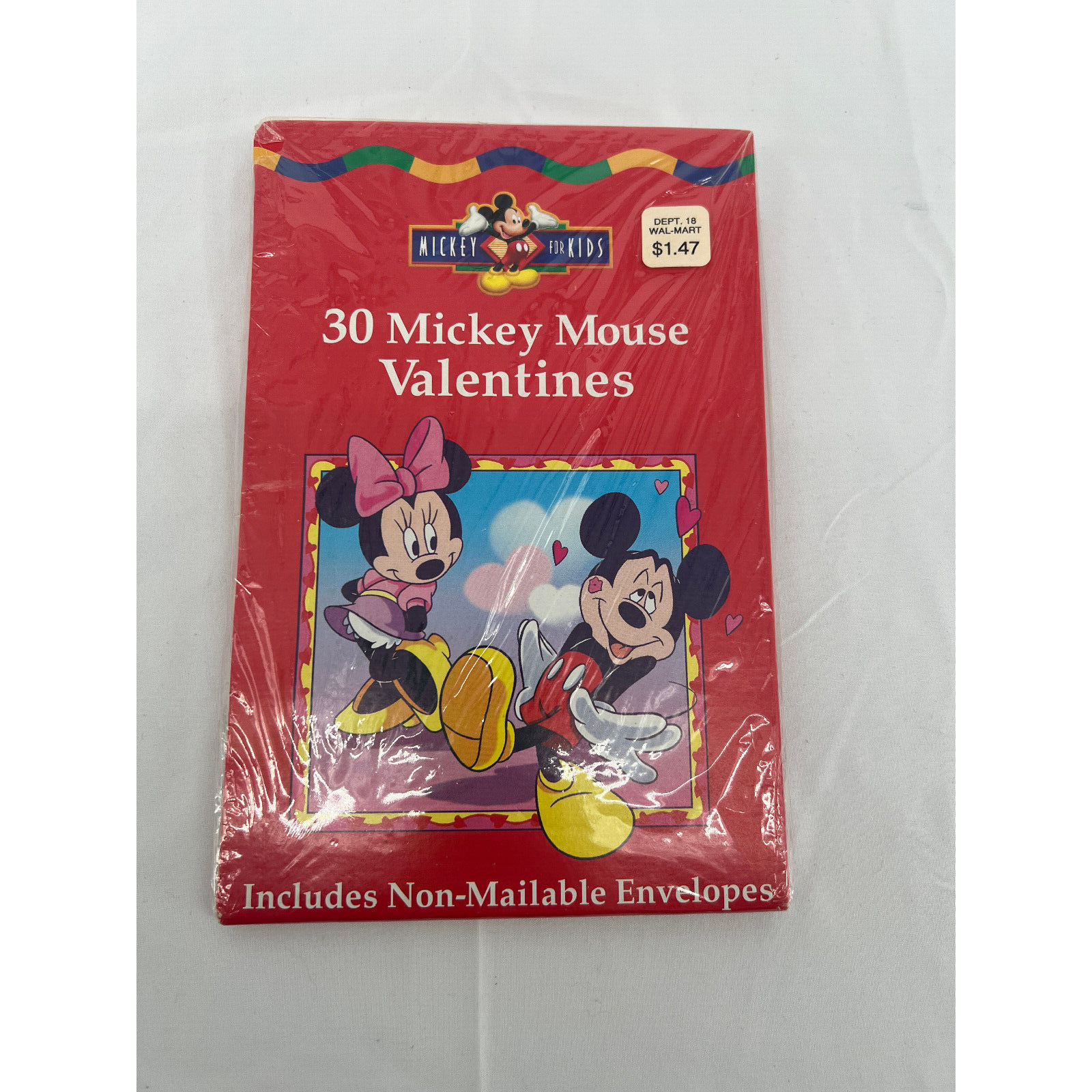 Vintage Mickey Mouse Valentines 30 Cards 10 Designs USA by Paper Magic R... - £10.23 GBP