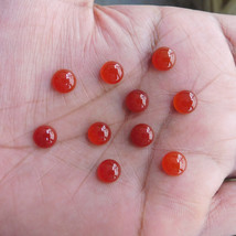 13x13 mm Round Natural Red Onyx Cabochon Loose Gemstone Wholesale Lot 5 pcs - £7.61 GBP