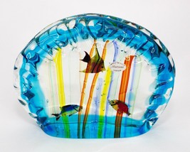 Sandro Frattin Murano Italy Hefty Fish Aquarium Tank Art Glass Sculpture - £398.73 GBP