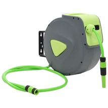 Automatic Retractable Water Hose Reel Wall Mounted 20+2 m - £53.49 GBP