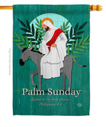 Rejoice Palm Sunday House Flag Faith 28 X40 Double-Sided Banner - £29.55 GBP