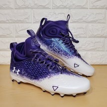 Under Armour UA Mens Size 13 Spotlight Lux MC 2.0 Football Cleats Purple White - £94.34 GBP