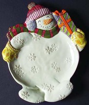 Christmas China Fitz & Floyd Frosty Friends Canape Plate - £11.17 GBP
