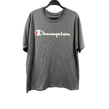 Champion Authentic Athleticwear Mens T-Shirt XL Gray Logo Spellout &amp; Sle... - $20.24