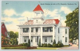 Radio Station Ft. Augusta Sunbury PA. Pennsylvania Postcard Building - £8.02 GBP
