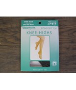 Walgreens Knee Highs Sealed One Pair Reinforced Toe Off Black fits 8.5 - 11 - £3.93 GBP