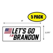 5 PACK 3.37"x 9" LETS GO BRANDON NASCAR Sticker Decal Gift MAGA Trump BS... - $6.53