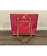 Dooney &amp; Bourke Pink Pebble Tote Leather Accents Lexington Shoulder Bag ... - £92.26 GBP