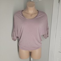 Street Wear Blouse T-Shirt ~ Sz M ~ Purple ~  3/4 Sleeve - £16.34 GBP