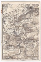 1910 Antique Map Of Vicinity Of Rochefort / Namur Wallonia Belgium - £13.65 GBP