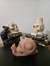 Snail with Skull Shell Candle, Cake Topper, Party Decor 3&quot; X 2&quot; - $11.00