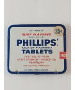Vintage Phillips Milk Of Magnesia, 30 Tablets, Metal Tin Box, Medicine, ... - $11.25 CAD