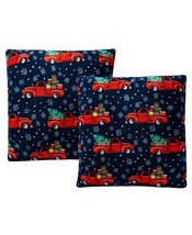 Morgan Home Holiday Print Plush Decorative Pillow 2 Pack 18 Inch - £27.61 GBP