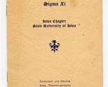 Society of the Sigma Xi Initiation Dinner Program State University of Io... - £13.99 GBP