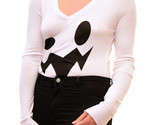 WILDFOX Womens Bodysuit Halloween Couture Boo Kelly White Size S  - $36.85