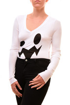 WILDFOX Womens Bodysuit Halloween Couture Boo Kelly White Size S  - £29.92 GBP