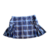 Lands&#39; End school uniform blue plaid side pleated skort above the knee s... - $16.00