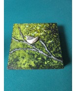 THE PERCH BY RHONDA COUNTS ACRYLIC PAINTING CERAMIC 2 X 6 ORIGINAL - €89,19 EUR