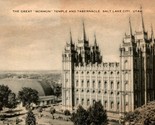 Artvue Postcard Great Mormon Temple and Tabernacle Salt Lake City UT O12 - $6.88